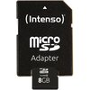 Karta pamięci INTENSO micro SDHC 8GB Class 4 Adapter w zestawie Tak