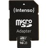 Karta pamięci INTENSO microSDHC UHS-I 16GB Premium Adapter w zestawie Tak