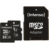 Karta pamięci INTENSO Premium microSDHC 2x 32GB + Adapter Klasa prędkości Klasa 10