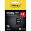 Karta pamięci INTENSO microSDXC UHS-I 64 GB Premium Adapter w zestawie Tak