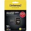 Karta pamięci INTENSO micro SDXC UHS-I 512 GB Premium Adapter w zestawie Tak