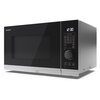 Kuchenka mikrofalowa SHARP YC-PG284AE-S 900W średnica 32.5 cm pojemność 28L Weight Defrost EasyClean ChildLock Srebrno-czarny Moc mikrofal 900