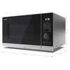 Kuchenka mikrofalowa SHARP YC-PG284AE-S 900W średnica 32.5 cm pojemność 28L Weight Defrost EasyClean ChildLock Srebrno-czarny Pojemność [l] 28