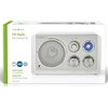 Radio NEDIS RDFM5110WT Analogowe Biało-srebrny Alarm (budzik) Nie