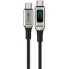 Kabel USB-C - USB-C ACEFAST C6-03 2 z wyświetlaczem LCD 100W 2 m Srebrny Długość [m] 2