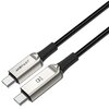 Kabel USB-C - USB-C ACEFAST C6-03 2 z wyświetlaczem LCD 100W 2 m Srebrny Rodzaj Kabel