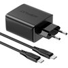 Ładowarka sieciowa ACEFAST A13 65W + kabel USB Typ-C - USB Typ-C Czarny Wysokość [mm] 96.4