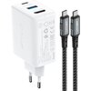 Ładowarka sieciowa ACEFAST A17 65W + kabel USB Typ-C - USB Typ-C Biały Szerokość [mm] 51.9