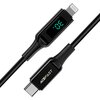 Kabel USB-C - Lightning ACEFAST C6-01-C-L z wyświetlaczem LCD 30W 1.2 m Czarny Gwarancja 12 miesięcy