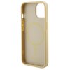Etui GUESS Saffiano HardCase MagSafe do Apple iPhone 15 Plus Złoty Typ Etui nakładka