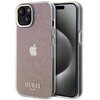 Etui GUESS IML Faceted Mirror Disco Iridescent do Apple iPhone 15 Różowy