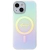 Etui GUESS Hardcase IML Iridescent MagSafe do Apple iPhone 15 Turkusowy Seria telefonu iPhone
