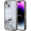 Etui KARL LAGERFELD Liquid Glitter Choupette do Apple iPhone 15 Przezroczysty