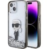 Etui KARL LAGERFELD Liquid Glitter Ikonik do Apple iPhone 15 Przezroczysty