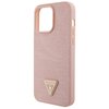 Etui GUESS Croco Triangle Metal Logo do Apple iPhone 15 Pro Max Różowy Dominujący kolor Różowy