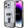 Etui KARL LAGERFELD Liquid Glitter Ikonik do Apple iPhone 15 Pro Przezroczysty