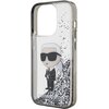 Etui KARL LAGERFELD Liquid Glitter Ikonik do Apple iPhone 15 Pro Przezroczysty Dominujący kolor Przezroczysty