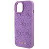 Etui GUESS Leather 4G Stamped do Apple iPhone 15 Fioletowy Dominujący kolor Fioletowy