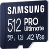 Karta pamięci SAMSUNG Pro Ultimate microSDXC 512GB + Adapter Klasa prędkości UHS-I / U3