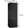 Lodówka AMICA FK299TG.2FXHC No Frost 181cm Czarna Sterowanie Elektroniczne