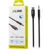 Kabel USB-C - Jack 3.5mm XLINE 1.5m Czarny Typ USB-C - Jack 3.5mm