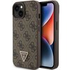 Etui GUESS 4G Triangle Strass do Apple iPhone 15 Brązowy