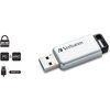Pendrive VERBATIM Secure Pro 32GB, USB 3.2 Gen. 1 (USB 3.0), Odczyt 100 Mb/s, Zapis 35 Mb/s Maksymalna prędkość odczytu [Mb/s] 100