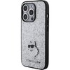 Etui KARL LAGERFELD Fixed Glitter do Apple iPhone 15 Pro Srebrny Seria telefonu iPhone