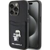 Etui KARL LAGERFELD Saffiano Cardslot do Apple iPhone 15 Pro Czarny