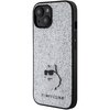 Etui KARL LAGERFELD Fixed Glitter do Apple iPhone 15 Srebrny Seria telefonu iPhone