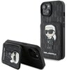 Etui KARL LAGERFELD Saffiano Cardslots do Apple iPhone 15 Czarny