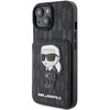 Etui KARL LAGERFELD Saffiano Cardslots do Apple iPhone 15 Czarny Seria telefonu iPhone