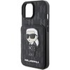 Etui KARL LAGERFELD Saffiano Cardslots do Apple iPhone 15 Czarny Typ Etui nakładka