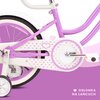 Rower dziecięcy SUN BABY Heart bike 16 cali dla dziewczynki Fioletowy Kolory dostępne w ofercie producenta Biało-morelowy