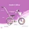Rower dziecięcy SUN BABY Heart bike 14 cali dla dziewczynki Fioletowy Kółka boczne Tak