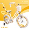 Rower dziecięcy SUN BABY Heart bike 16 cali dla dziewczynki Biało-złoty Kółka boczne Tak