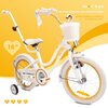 Rower dziecięcy SUN BABY Heart Bike 16 cali dla dziewczynki Biało-złoty Kółka boczne Tak