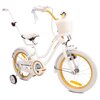 Rower dziecięcy SUN BABY Heart Bike 16 cali dla dziewczynki Biało-złoty