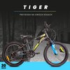 Rower dziecięcy SUN BABY Tiger Bike 20 cali dla chłopca Czarno-zielono-niebieski Wyposażenie Karta gwarancyjna
