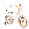 Rower dziecięcy SUN BABY Heart Bike 14 cali dla dziewczynki Biało-złoty