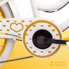 Rower dziecięcy SUN BABY Heart bike 20 cali dla dziewczynki Biało-złoty Kolekcja 2024