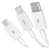 Kabel USB - USB-C/Lightning/Micro USB BASEUS Superior 3w1 1m Biały Rodzaj Kabel