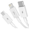 Kabel USB - USB-C/Lightning/Micro USB BASEUS Superior 0.5m Biały Rodzaj Kabel