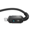 Kabel USB-C - Lightning BASEUS 1m Czarny Wyświetlacz LCD Nie