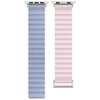 Pasek BELINE Magnetic Pro do Apple Watch 2/3/4/5/6/7/8/SE/SE 2/Ultra (42/44/45/49mm) Różowo-błękitny Materiał Silikon
