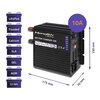 Inteligentna ładowarka QOLTEC Monolith 51958 do akumulatorów LIFEPO4 AGM GEL SLA 10A 12V Obsługiwane typy akumulatorów SLA