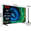 Telewizor TCL 98C955 98" MINILED 4K 144Hz Google TV Full Array Dolby Vision Dolby Atmos HDMI 2.1 Smart TV Tak