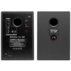 Na zdjęciu widoczne są tylne panele dwóch monitorów aktywnych PreSonus Eris 5BT. Lewy panel zawiera różne złącza, pokrętła regulacji oraz napisy, w tym "PreSonus Eris 5BT", a prawy panel ma otwór bass reflex i oznaczenie modelu.