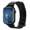 Pasek CRONG Eclipse do Apple Watch (42/44/45/49mm) Czarny Materiał Skóra ekologiczna