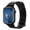 Pasek CRONG Eclipse do Apple Watch (44/45/46/49mm) Czarny Materiał Skóra ekologiczna